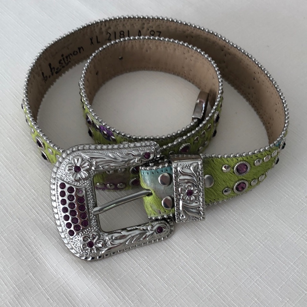 B. B. Simon Pony Hair Belt With Crystals